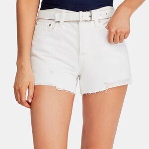 FREE PEOPLE DISTRESSED RAW HEM SHORTS